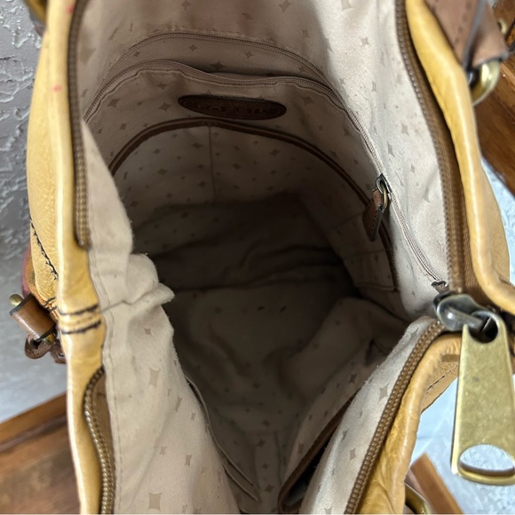 *RARE*Fossil | Vtg Retro Boho Leather Crossbody Bag - Picture 5 of 16